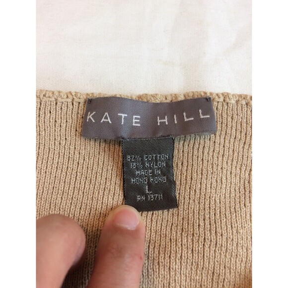 Kate Hill Womens Sweater Blouse Size Large Knit Minimalist Simple Clean Modern - Picture 6 of 12